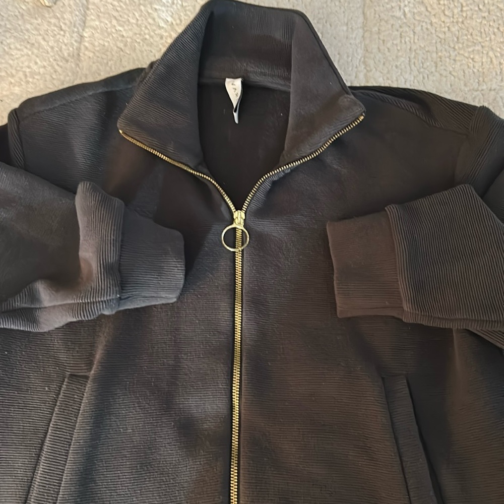 Black zip up sweater
